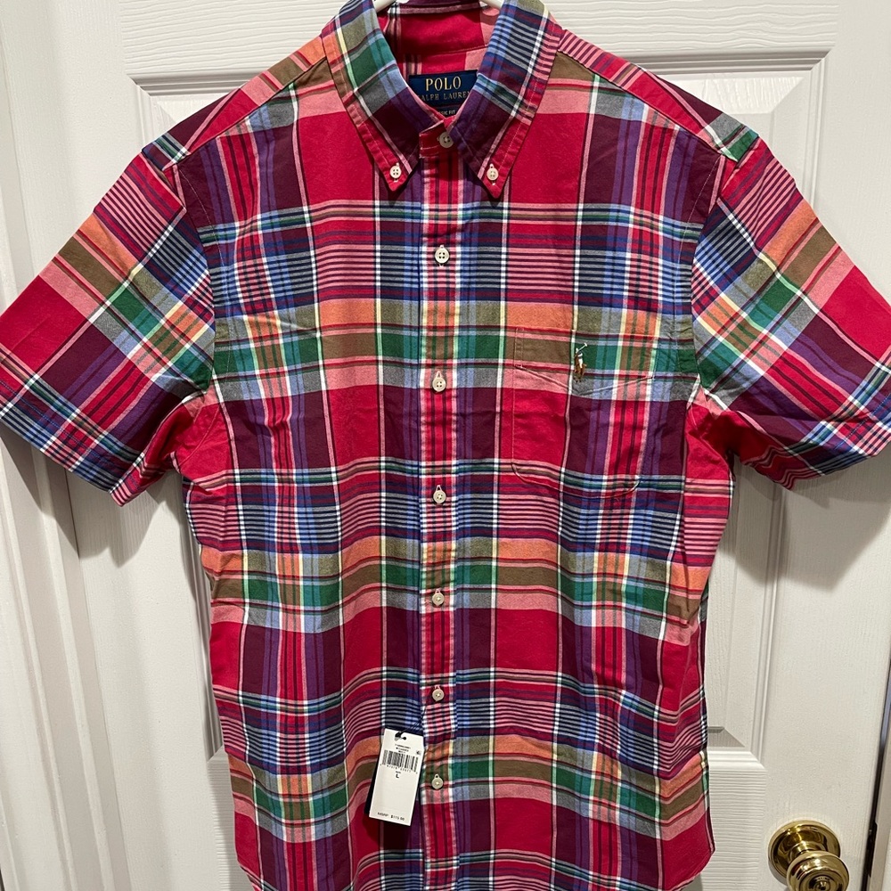 Polo Ralph Lauren Multicolor Plaid Button Down Shirt Men’s Large